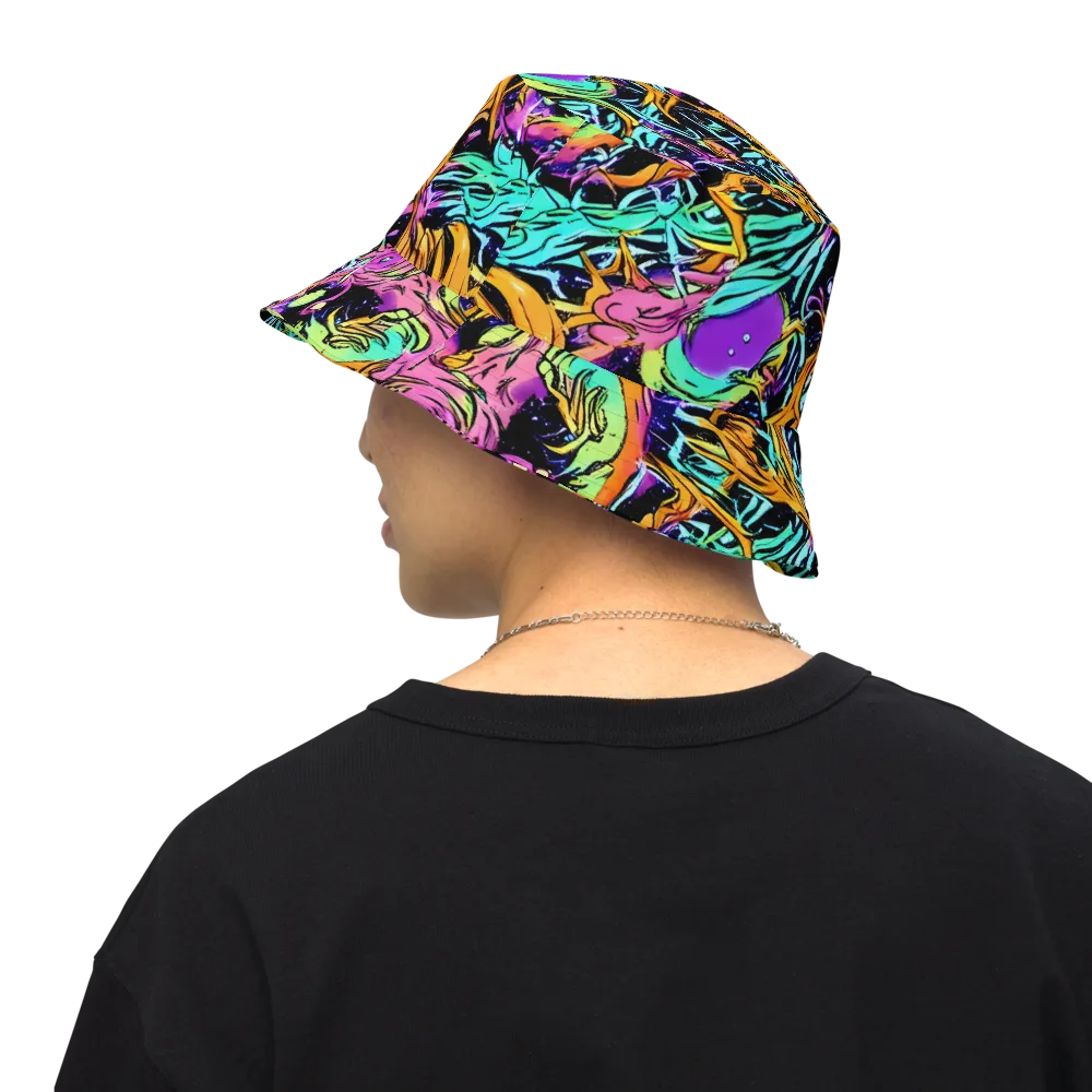 Electric Fluidity on Reversible Bucket Hat — Back Inside