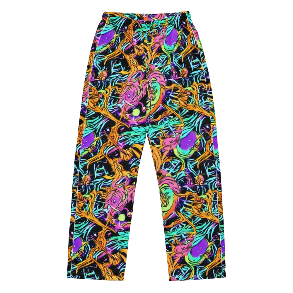 Electric Fluidity on Women's Pajama Pants — Front