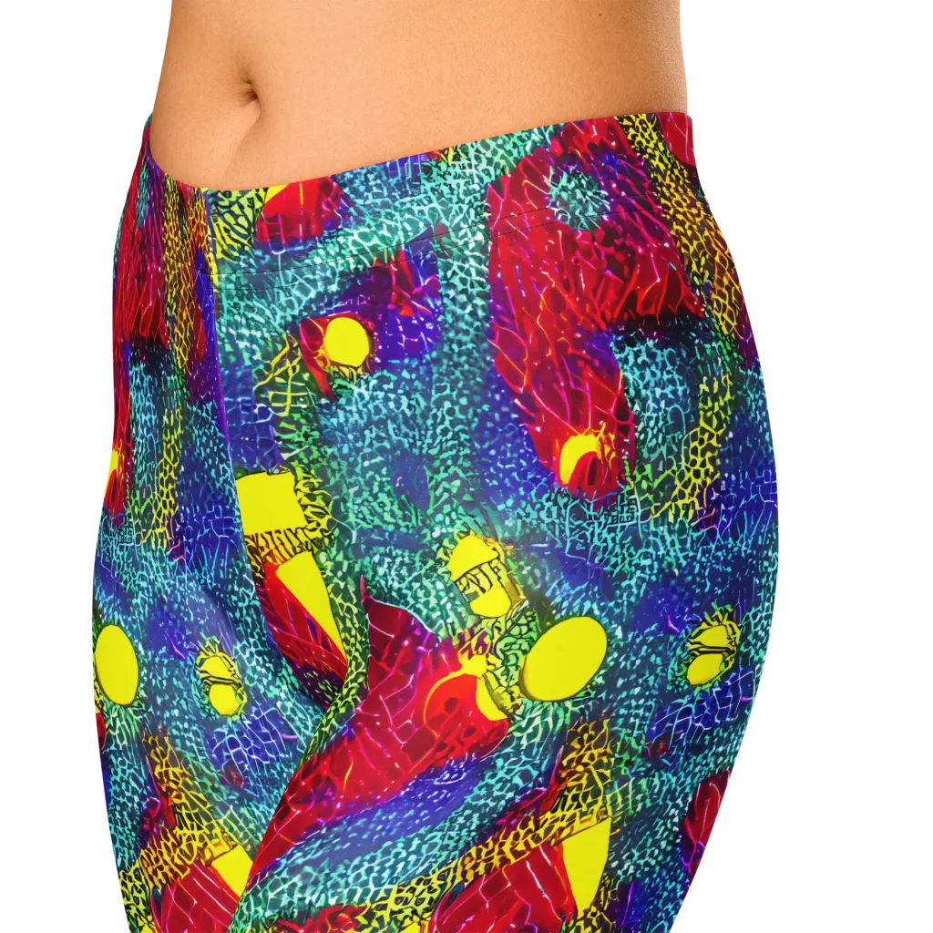 Chromatic Safari on Capri Leggings — Zoomed-in