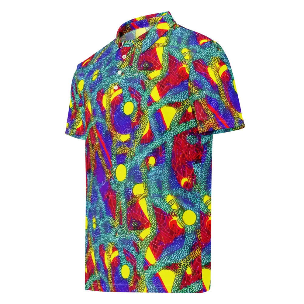 Chromatic Safari on Men's Slim Fit Polo Shirt — Left Front