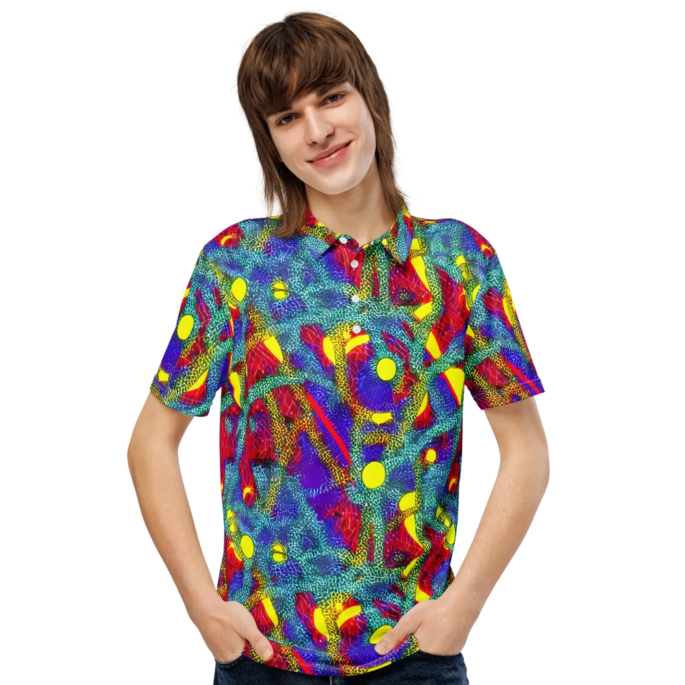 Chromatic Safari on Men's Slim Fit Polo Shirt — Front