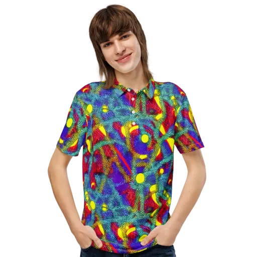 Chromatic Safari on a Men's Slim Fit Polo Shirt