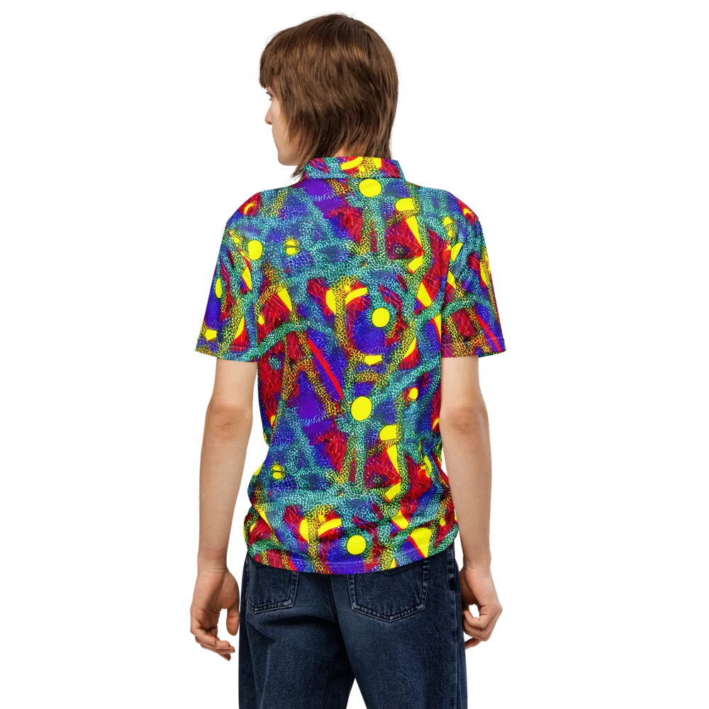 Chromatic Safari on Men's Slim Fit Polo Shirt — Back