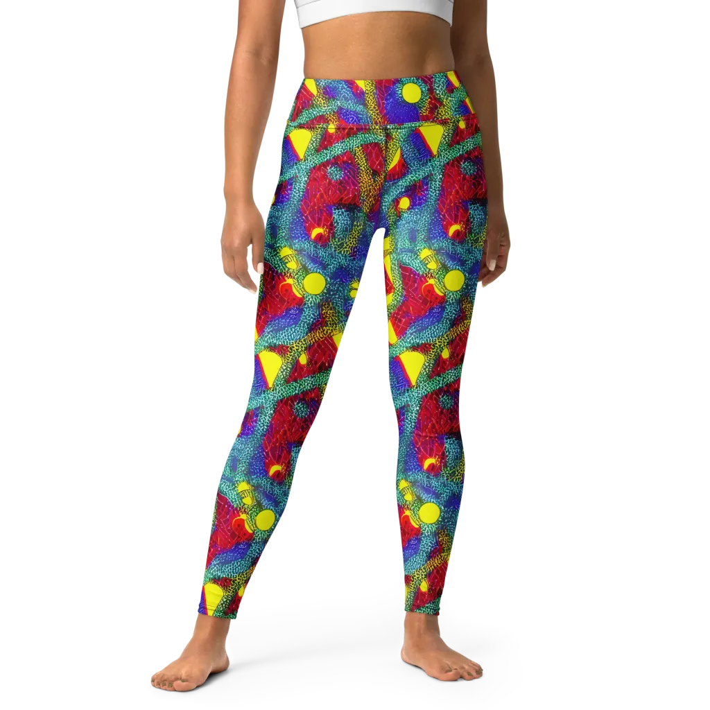 Chromatic Safari on Yoga Leggings — Front