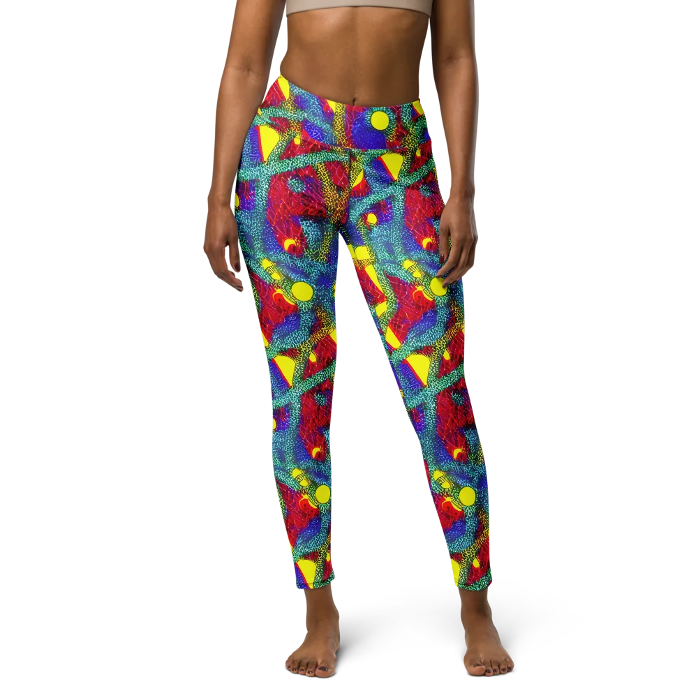 Chromatic Safari on Yoga Leggings — Front