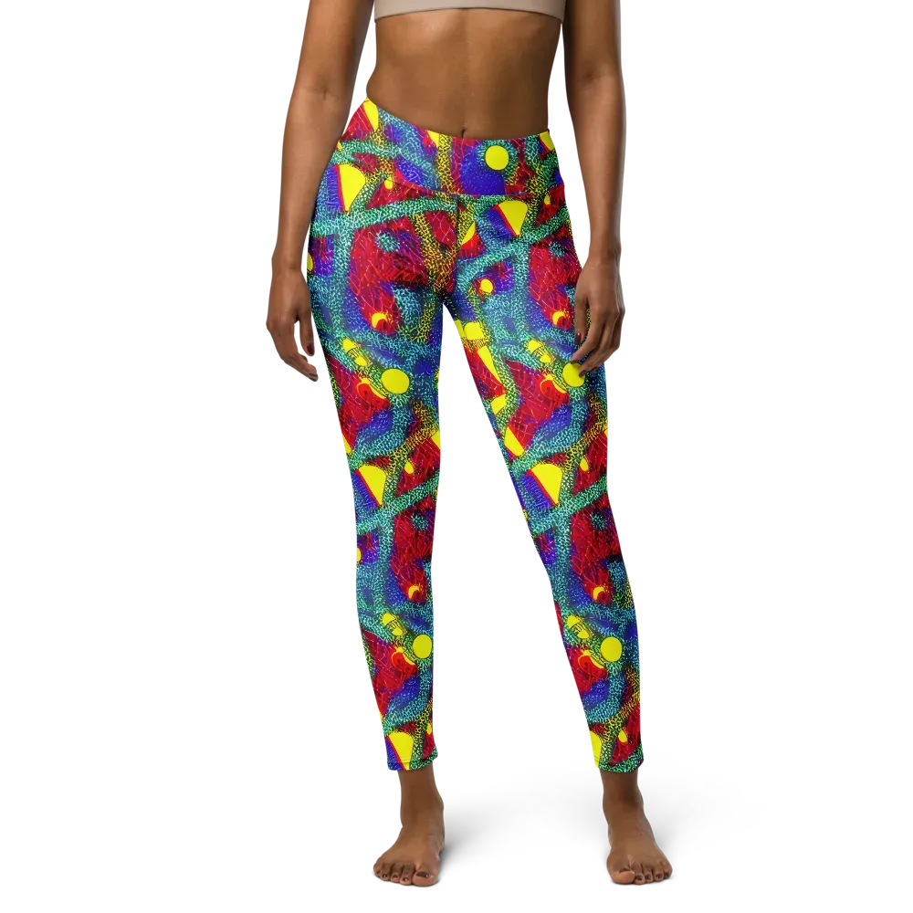 Chromatic Safari on Yoga Leggings — Front
