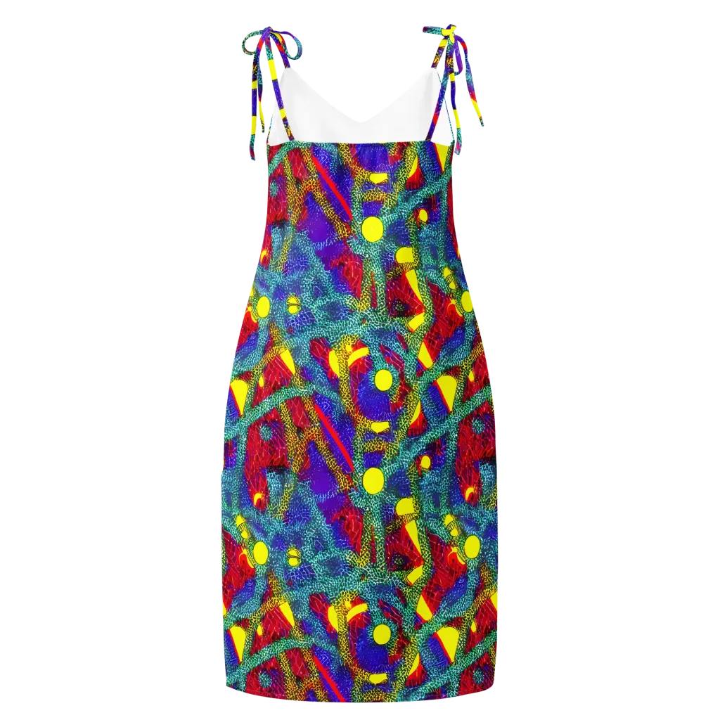 Chromatic Safari on Slip Dress — Back