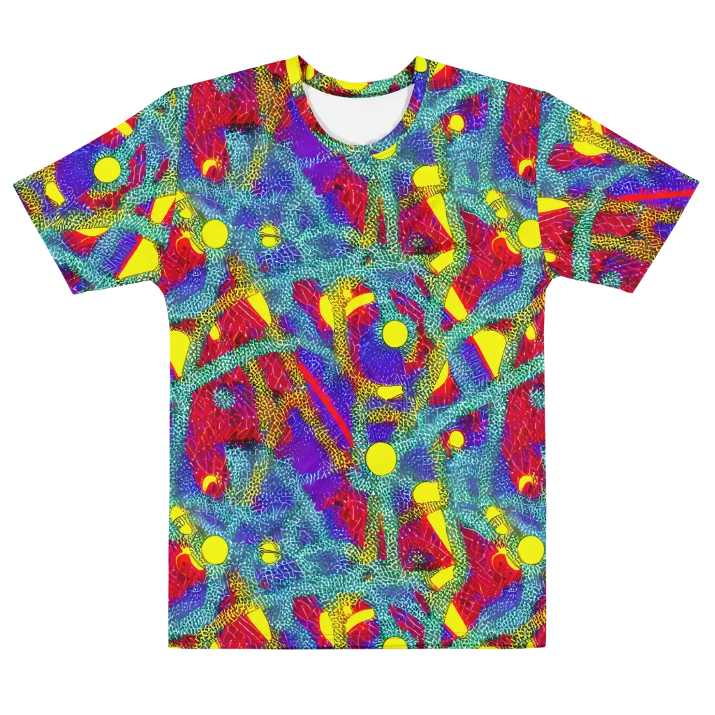 Chromatic Safari on Men's Cotton Crew Neck T-Shirt — Front