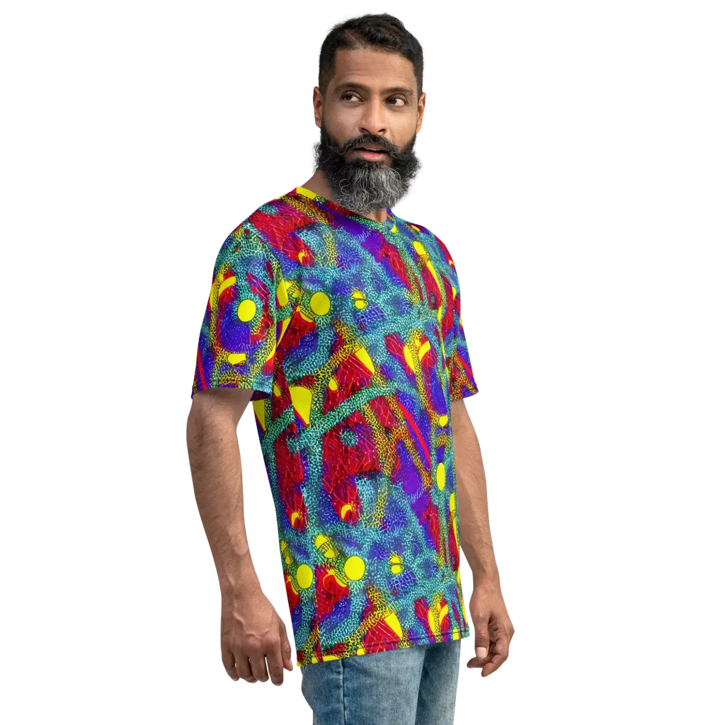 Chromatic Safari on Men's Crew Neck T-Shirt — Right