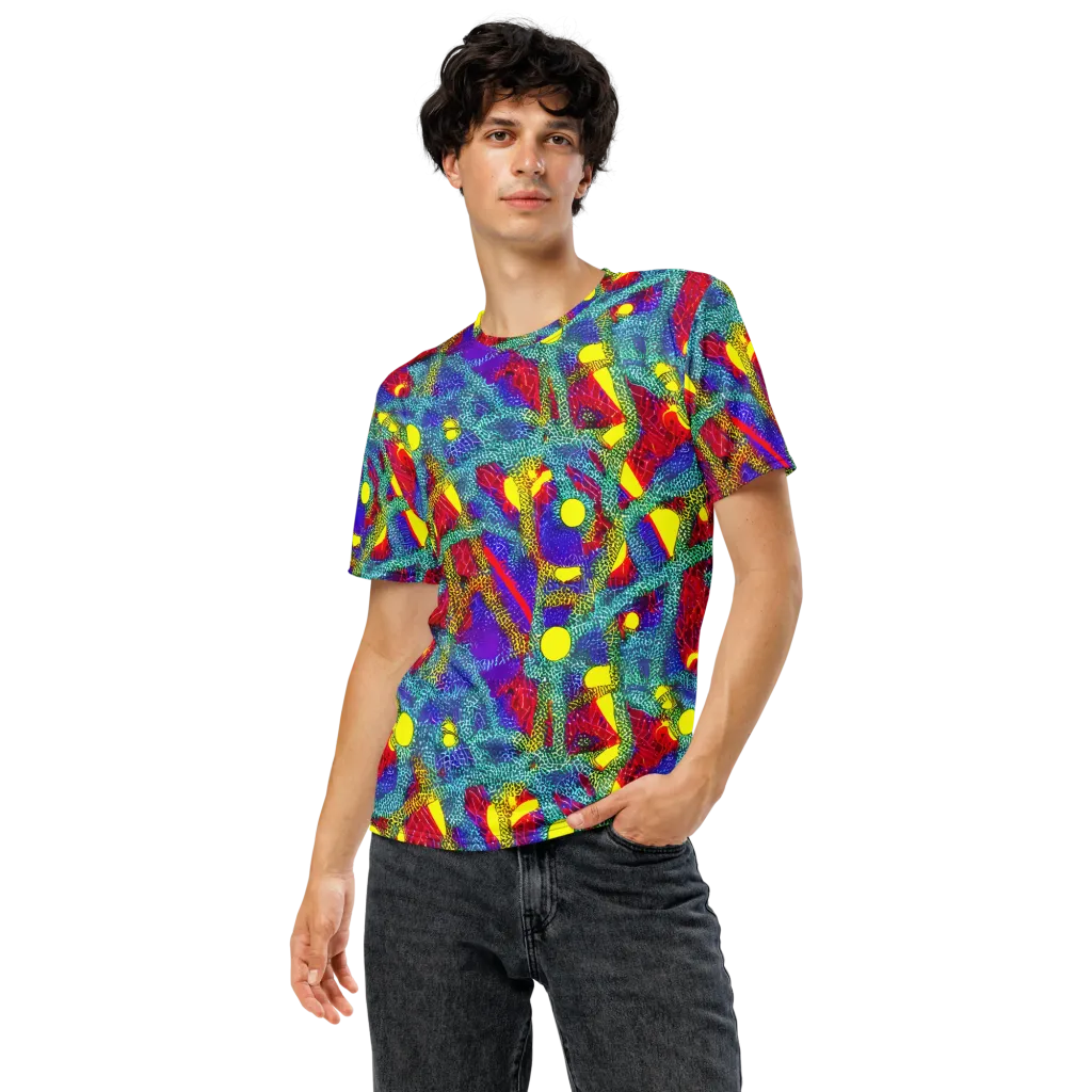 Chromatic Safari on Men's Crew Neck T-Shirt — Front
