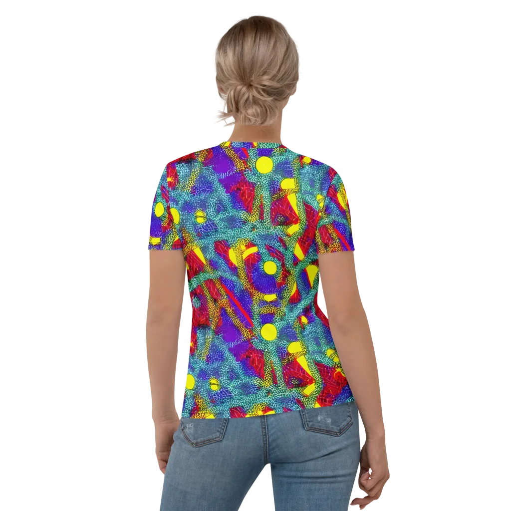 Chromatic Safari on Women's Crew Neck T-Shirt — Back