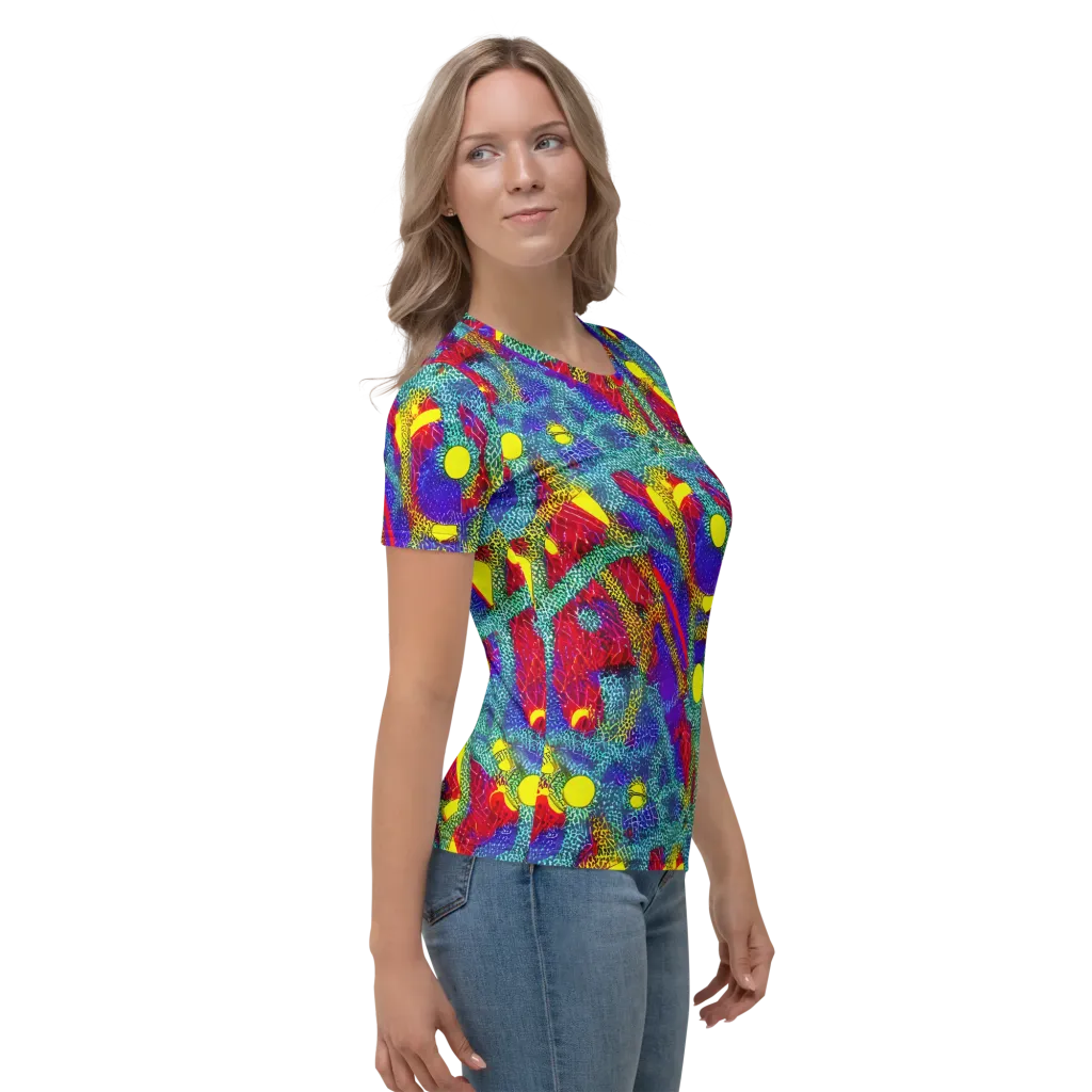 Chromatic Safari on Women's Crew Neck T-Shirt — Right