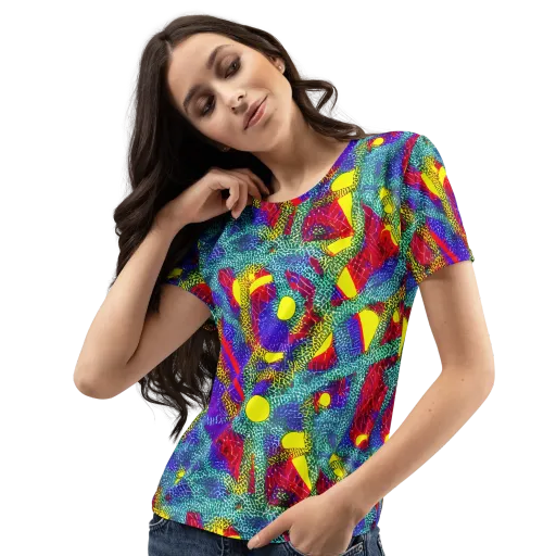 Chromatic Safari on a Women's Crew Neck T-Shirt