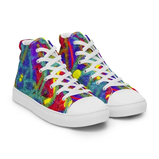 Chromatic Safari on a Women's High Top Canvas Shoes