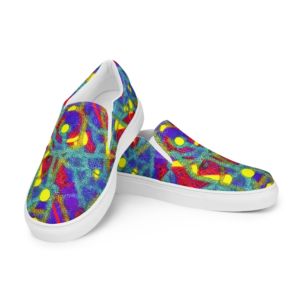 Chromatic Safari on Men's Slip-On Canvas Shoes — Left Front