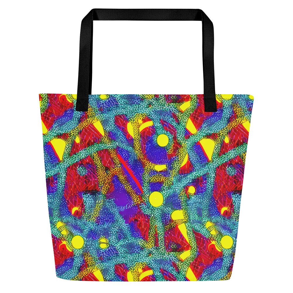Chromatic Safari on Large Tote Bag W/ Pocket — Front