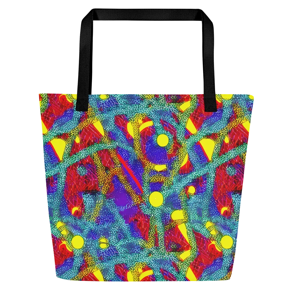 Chromatic Safari on Large Tote Bag W/ Pocket — Front