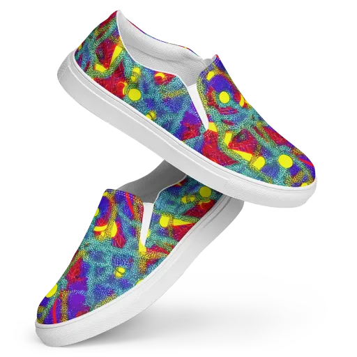 Chromatic Safari on a Women's Slip-On Canvas Shoes