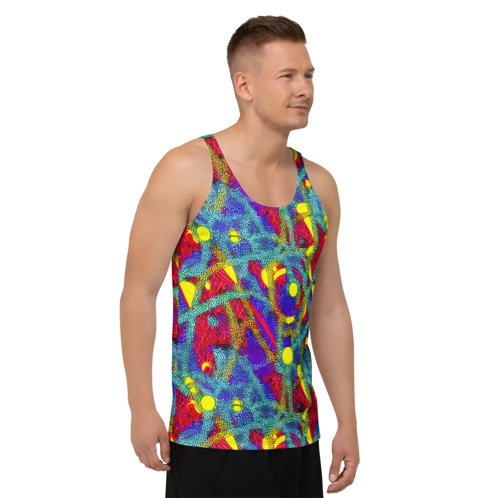 Chromatic Safari on Men's Tank Top — Right Front