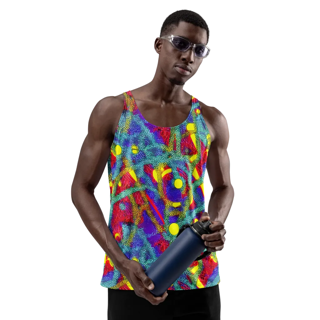 Chromatic Safari on Men's Tank Top — Front