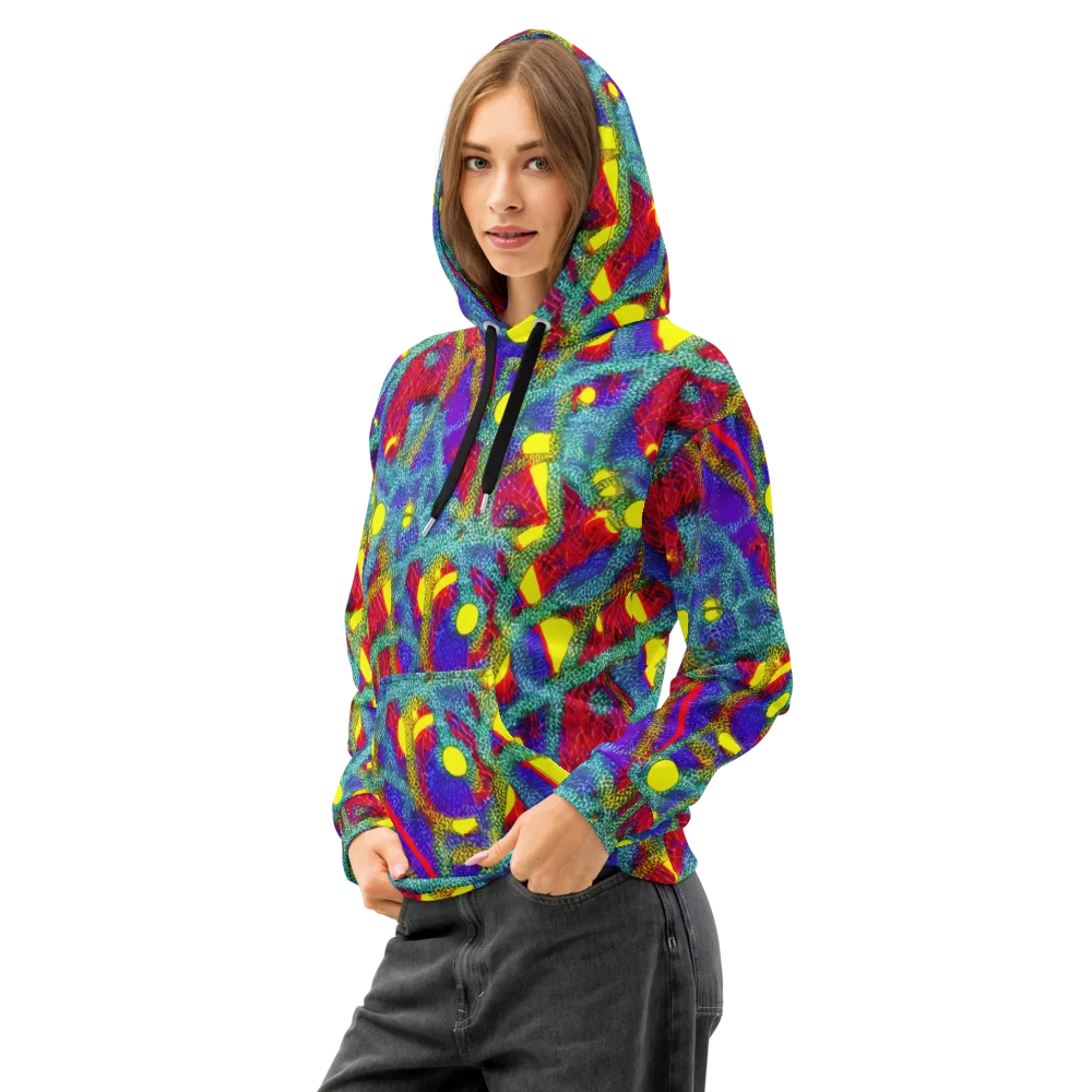 Chromatic Safari on Cotton Hoodie — Left Front