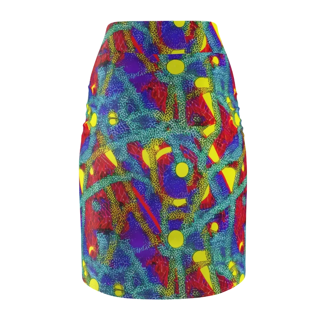 Chromatic Safari on Pencil Skirt — Back
