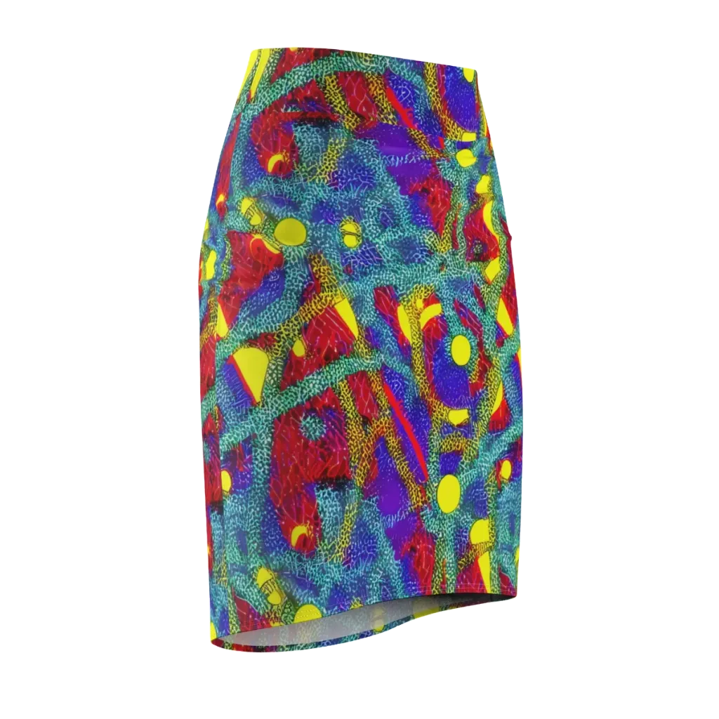 Chromatic Safari on Pencil Skirt — Front Side