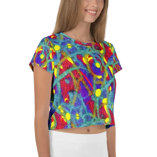 Chromatic Safari on a Crop Tee