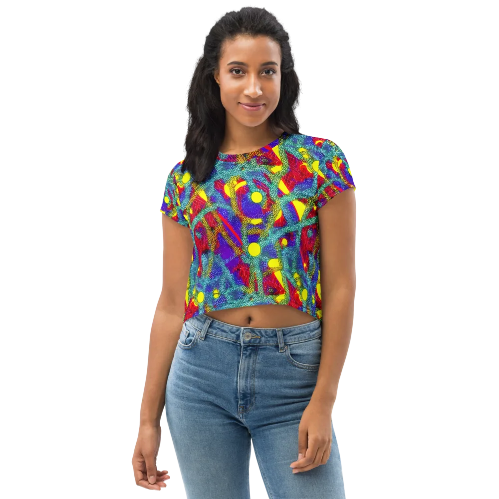 Chromatic Safari on Crop Tee — Front