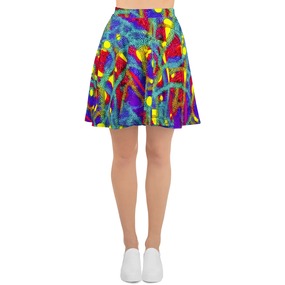 Chromatic Safari on Skater Skirt — Front