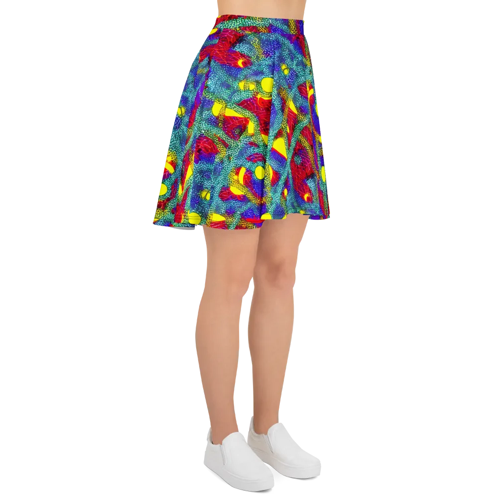 Chromatic Safari on Skater Skirt — Right