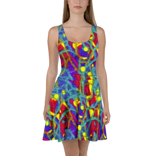 Chromatic Safari on a Skater Dress