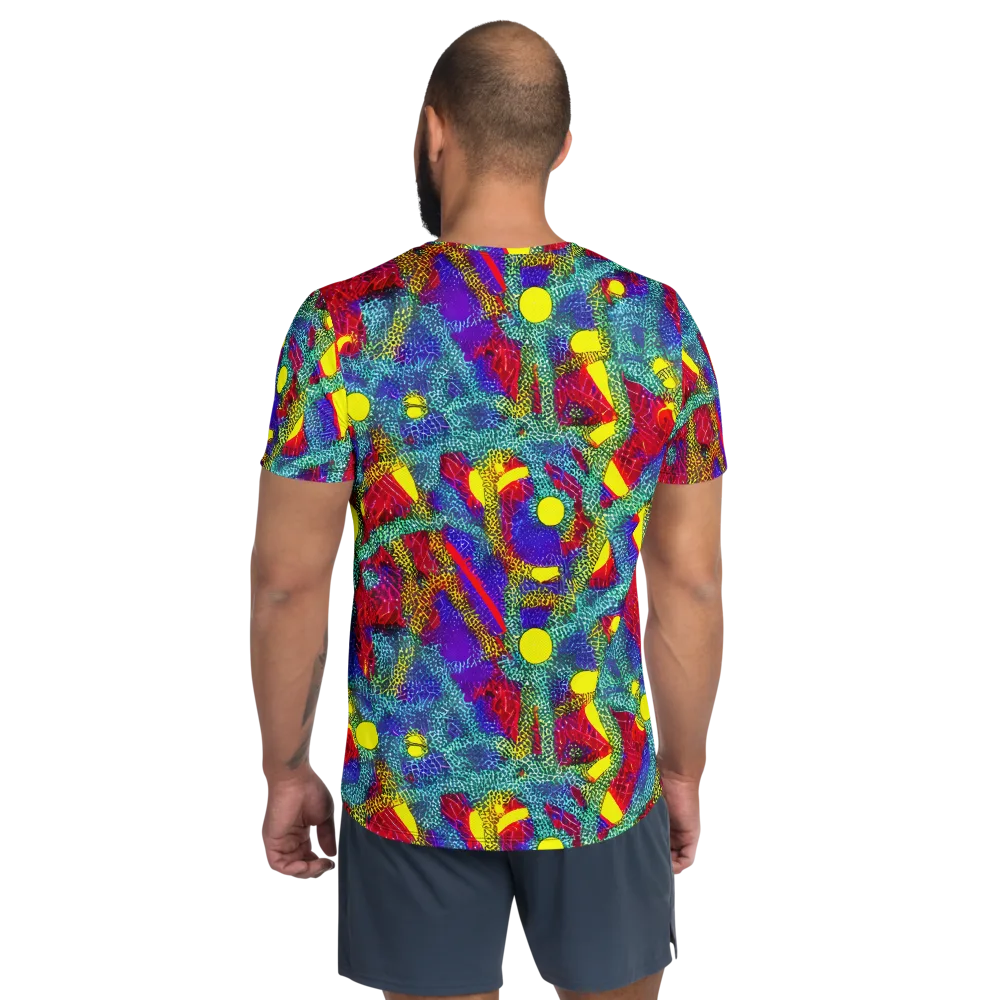 Chromatic Safari on Men's Athletic T-Shirt — Back