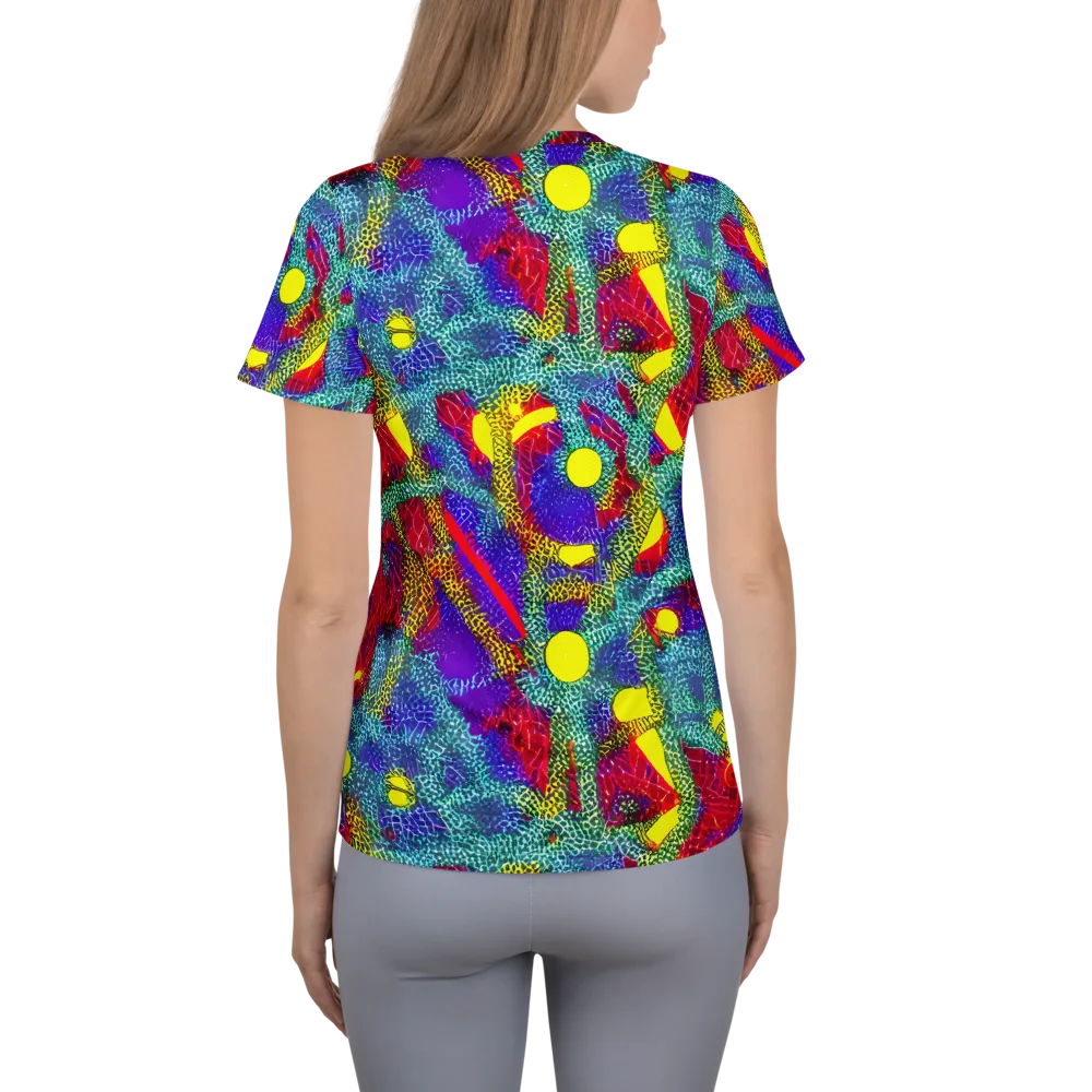 Chromatic Safari on Women's Athletic T-Shirt — Back