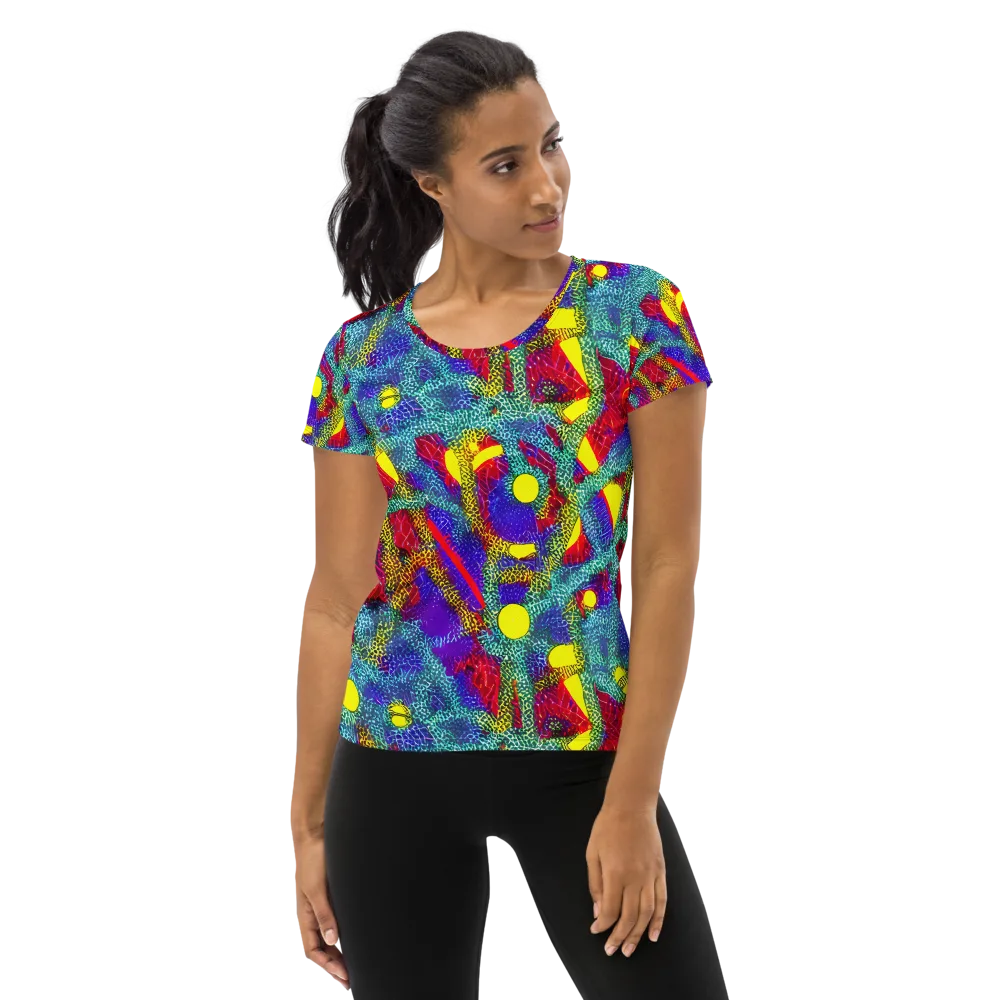 Chromatic Safari on Women's Athletic T-Shirt — Front