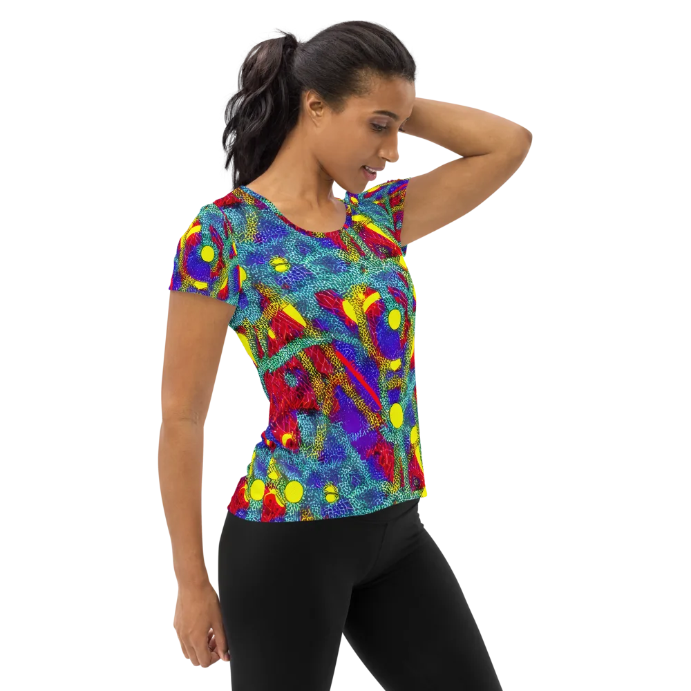 Chromatic Safari on Women's Athletic T-Shirt — Right