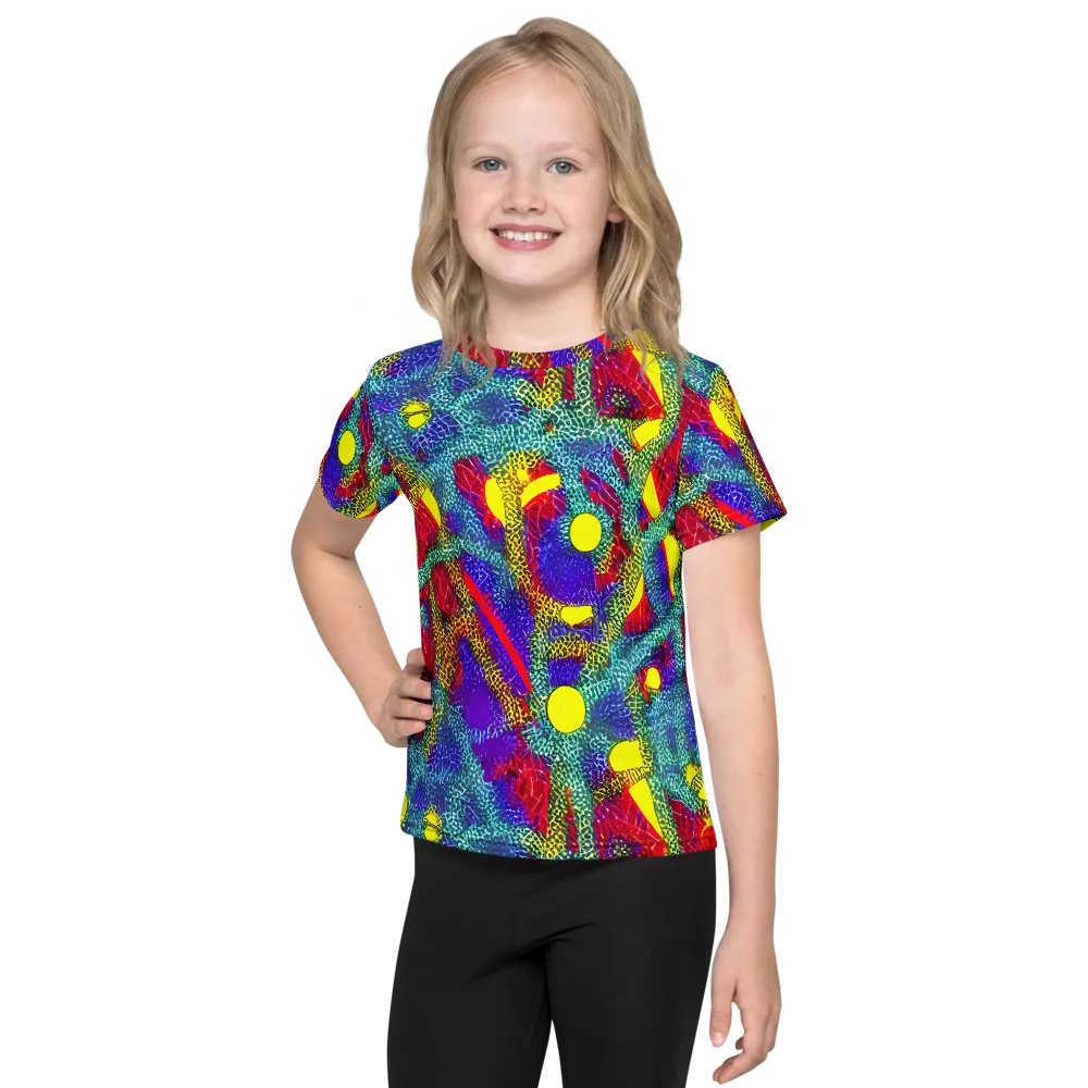 Chromatic Safari on Kids Crew Neck T-Shirt — Front