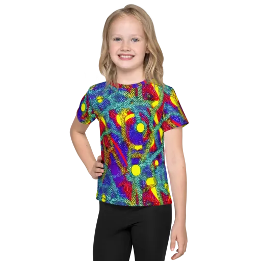 Chromatic Safari on a Kids Crew Neck T-Shirt
