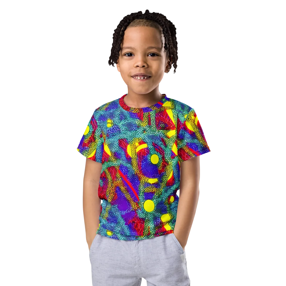 Chromatic Safari on Kids Crew Neck T-Shirt — Front