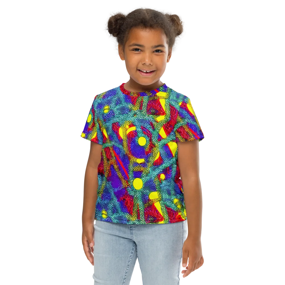 Chromatic Safari on Kids Crew Neck T-Shirt — Front