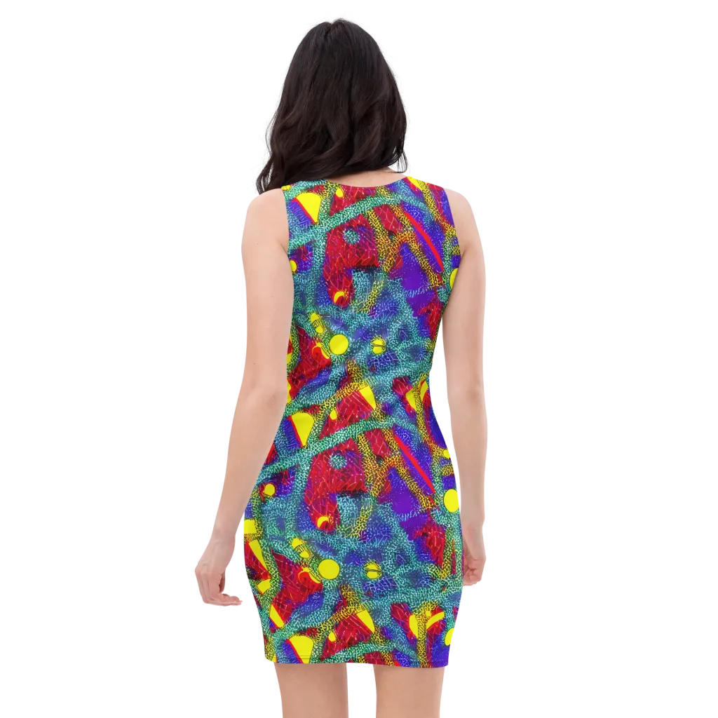 Chromatic Safari on Bodycon Dress — Back