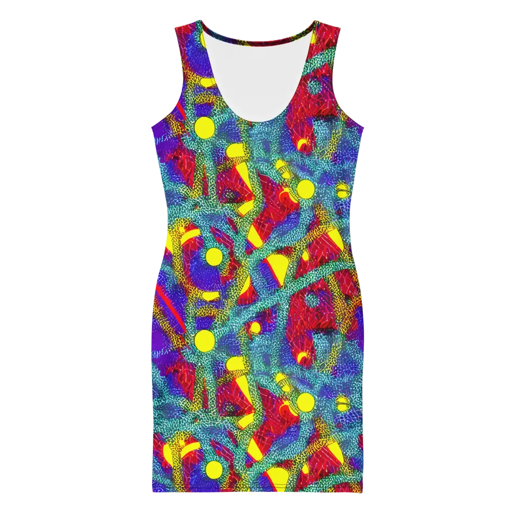 Chromatic Safari on Bodycon Dress — Front