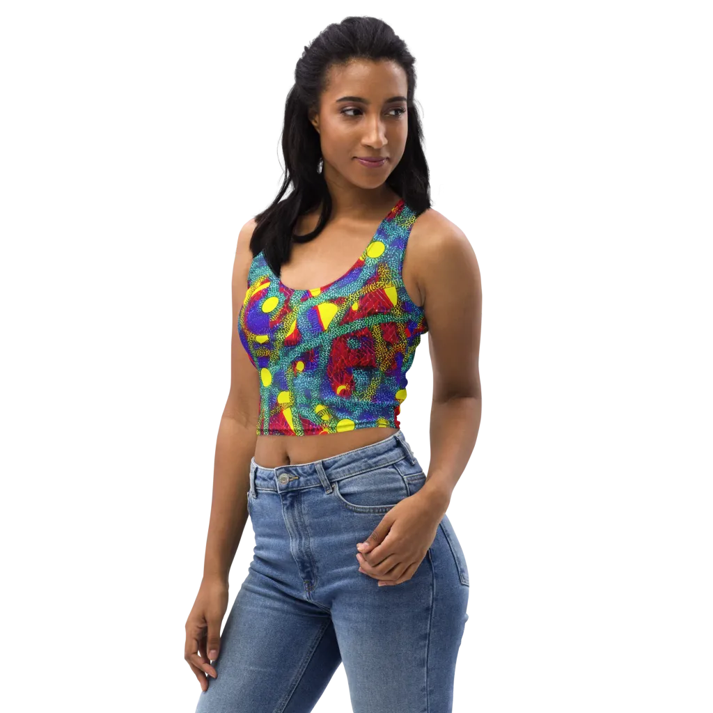 Chromatic Safari on Crop Top — Left Front