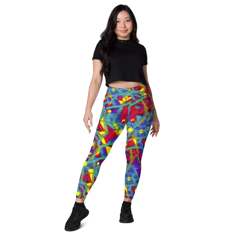 Chromatic Safari on Leggings with Pockets — Front