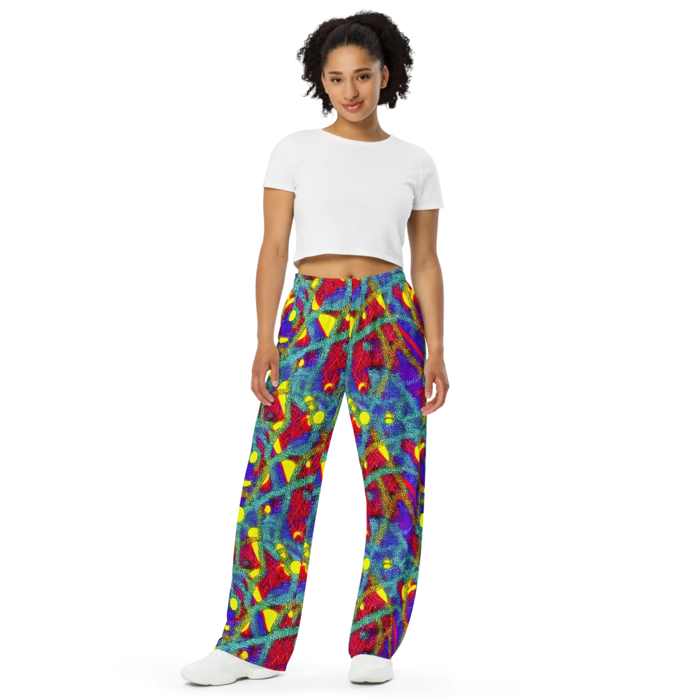 Chromatic Safari on Wide-Leg Pants — Front