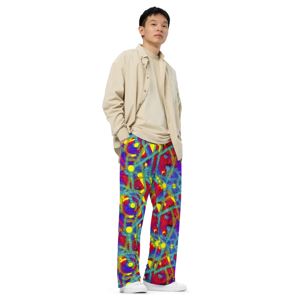 Chromatic Safari on Wide-Leg Pants — Right Front