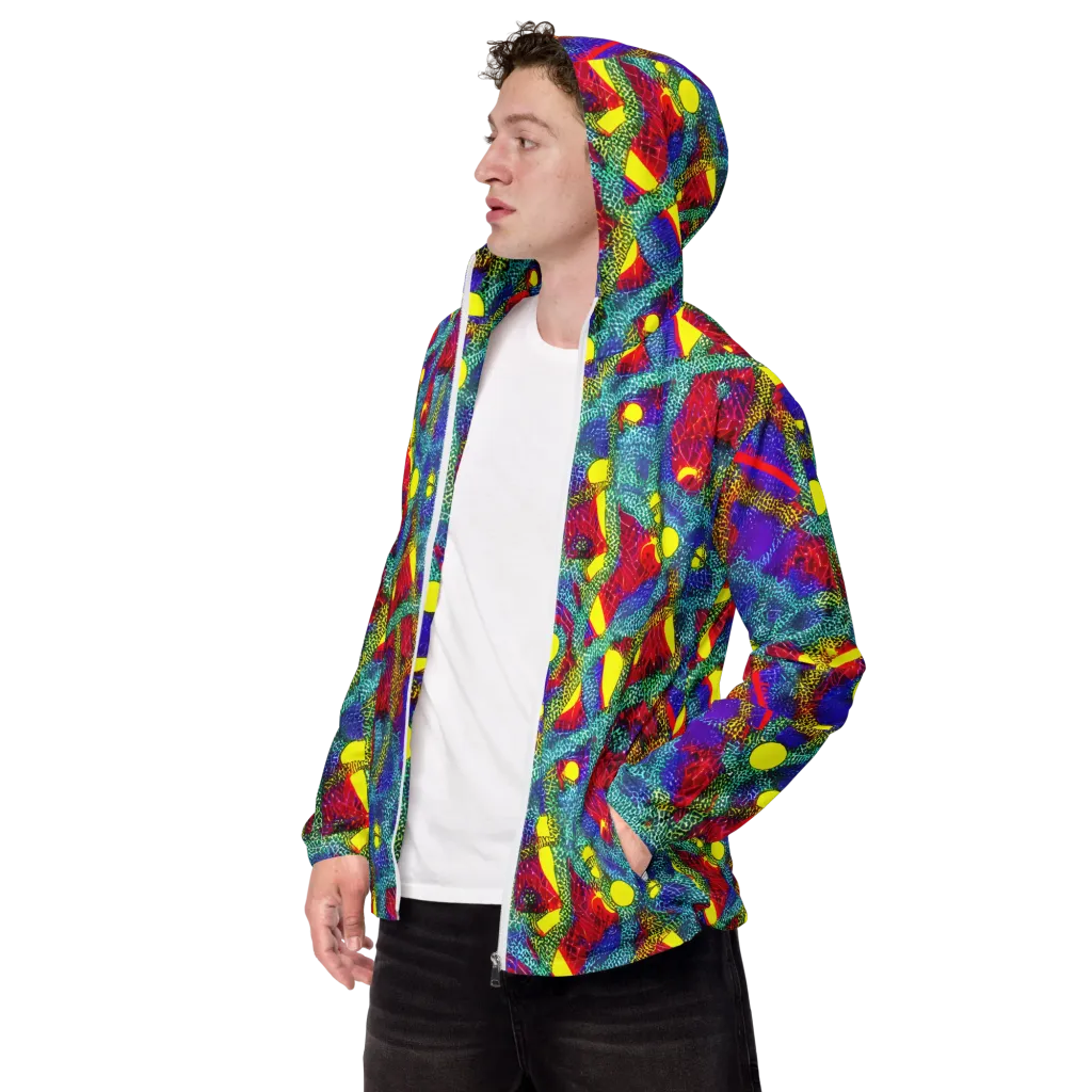 Chromatic Safari on Men's Windbreaker — Left Front