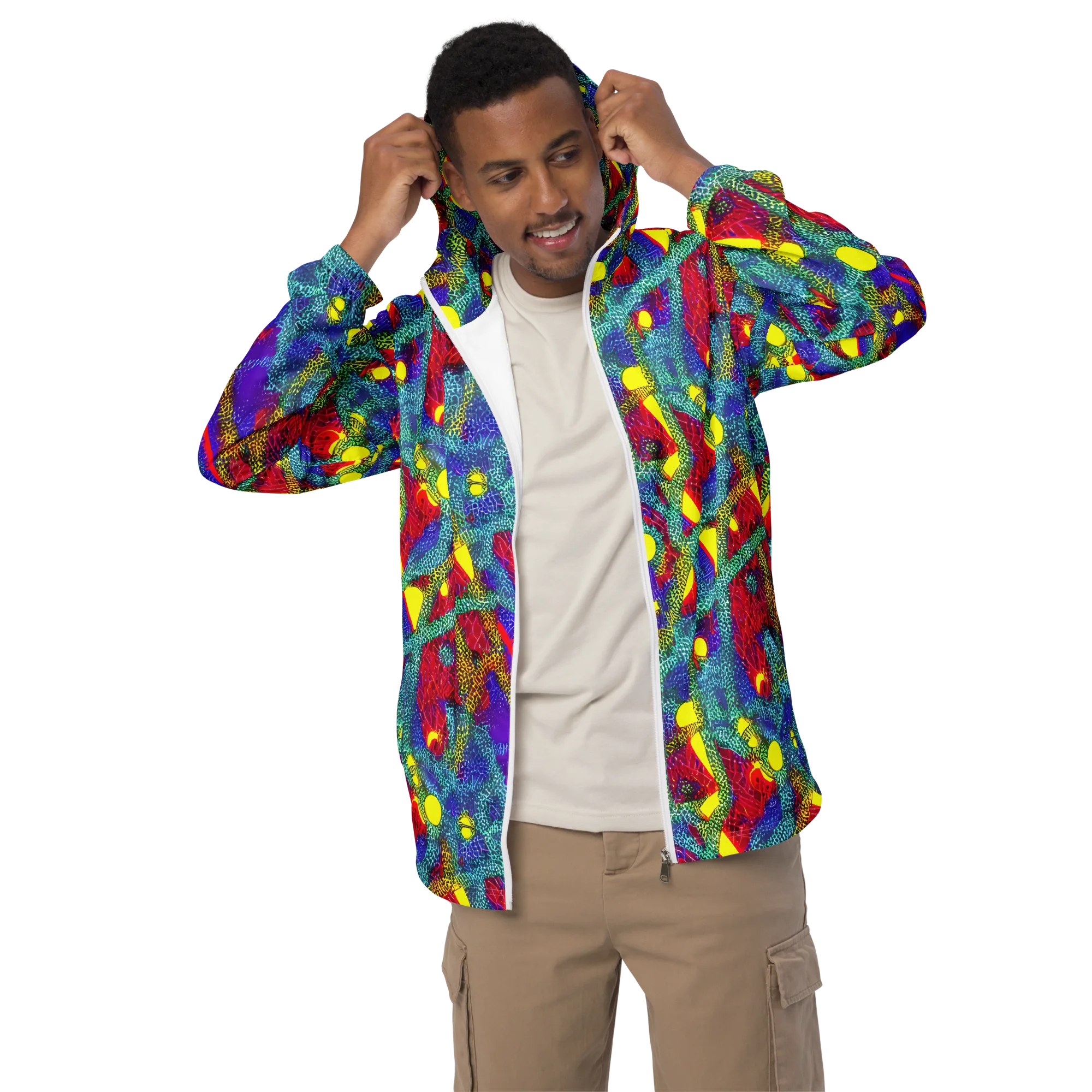 Chromatic Safari on Men's Windbreaker — Front