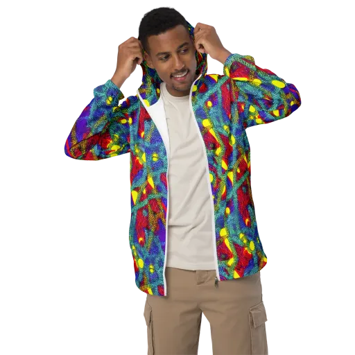 Chromatic Safari on a Men's Windbreaker