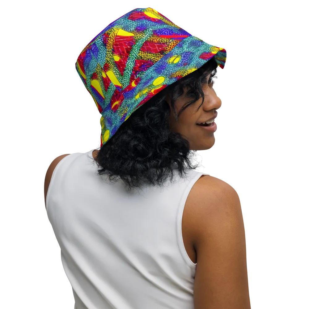 Chromatic Safari on Reversible Bucket Hat — Right Outside